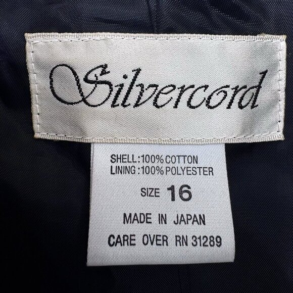 VTG 90s Academia Corduroy Campus Blazer Women’s 16 Black OLD MONEY WHIMSYGOTH - Picture 8 of 9